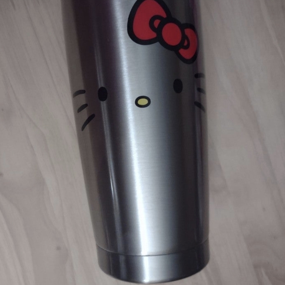 Hello Kitty Sanrio Stainless Steel Tumbler Travel Mug Lid Kawaii